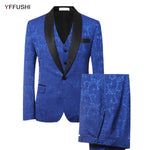 YFFUSHI Brand 3 Piece Luxury Suit